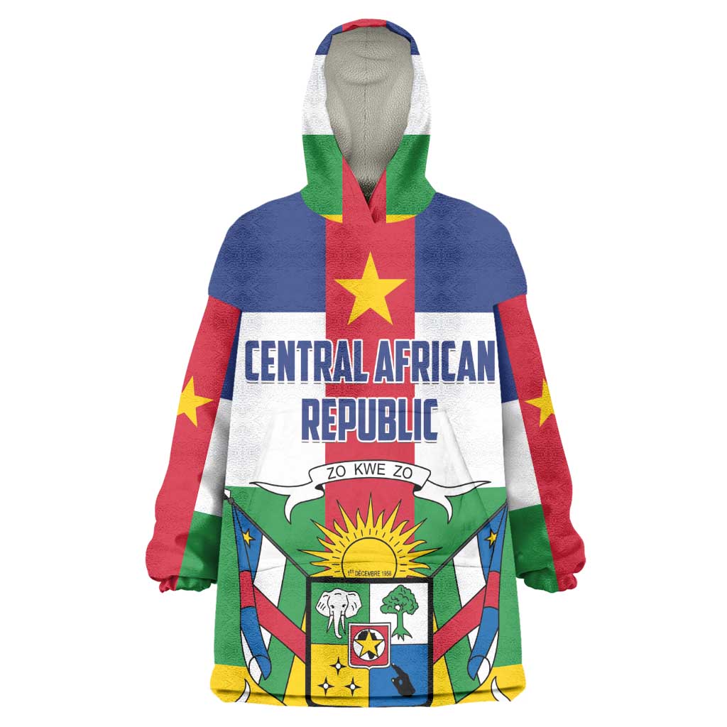 Personalized Central African Republic KId Wearable Blanket Hoodie African Zo Kwe Zo