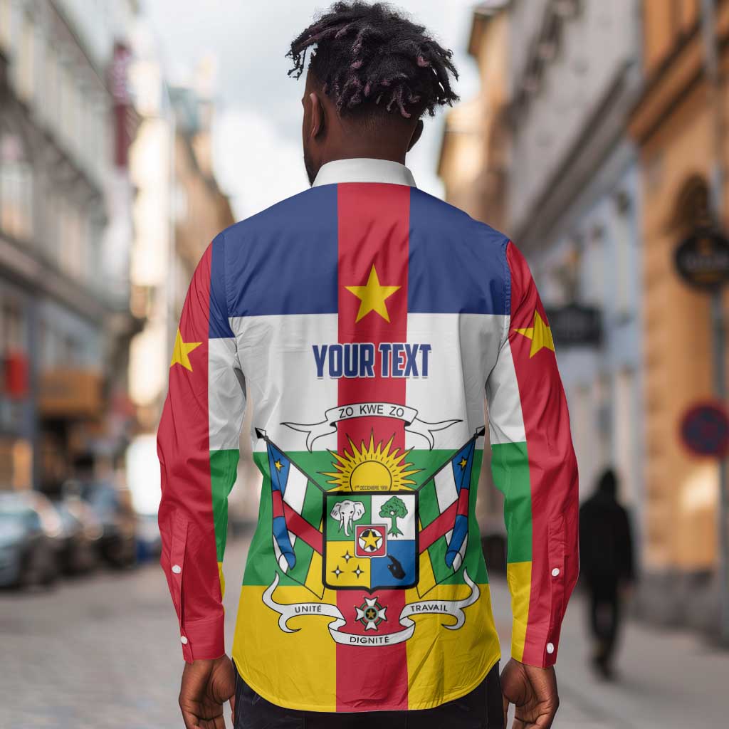 Personalized Central African Republic Long Sleeve Button Shirt African Zo Kwe Zo