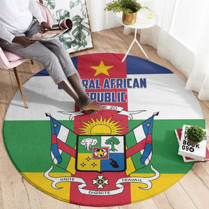 Central African Republic Round Carpet African Zo Kwe Zo
