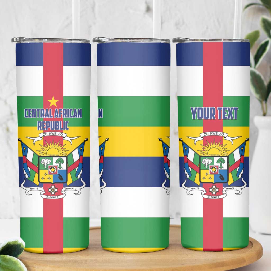 Personalized Central African Republic Skinny Tumbler African Zo Kwe Zo