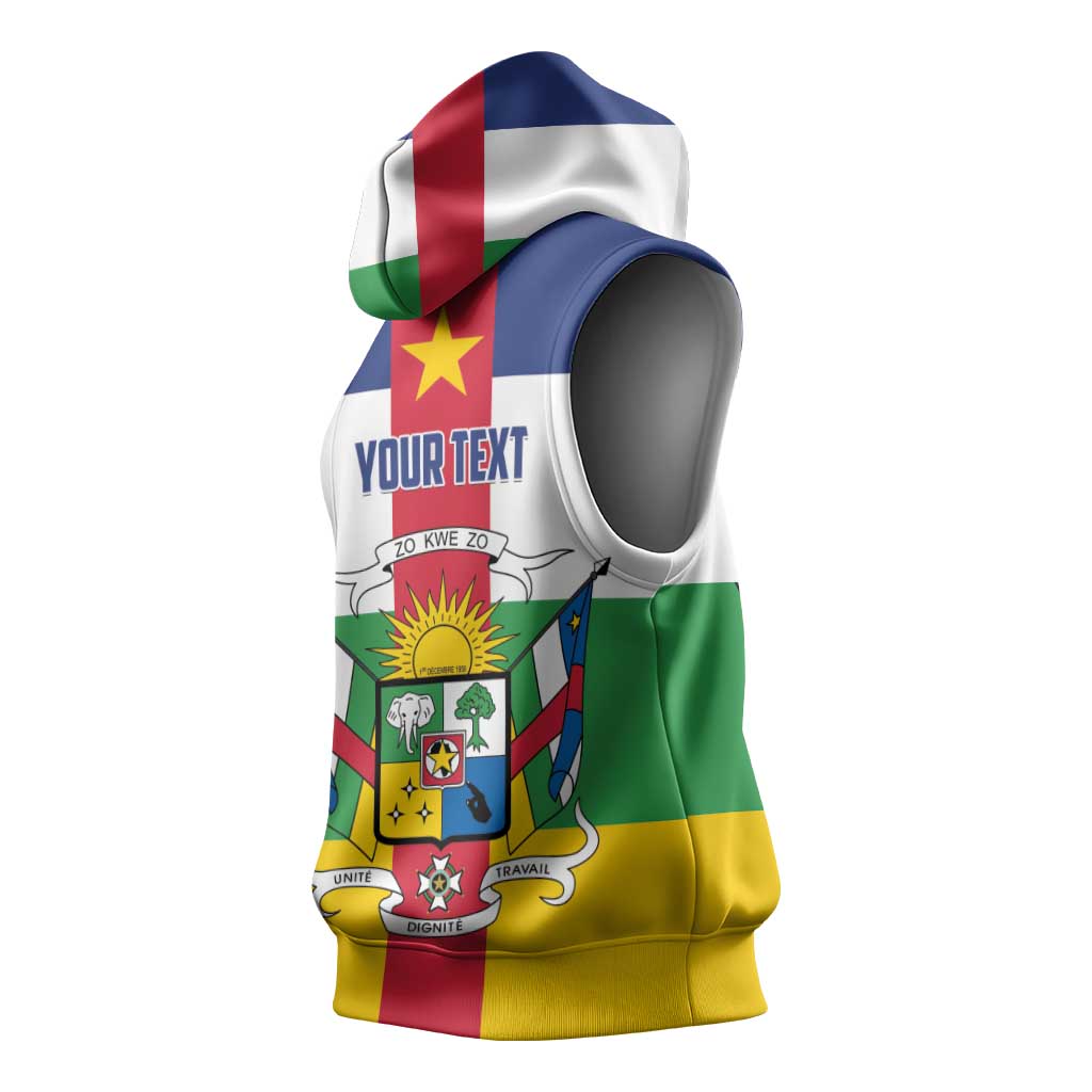 Personalized Central African Republic Sleeveless Hoodie African Zo Kwe Zo - African Pride