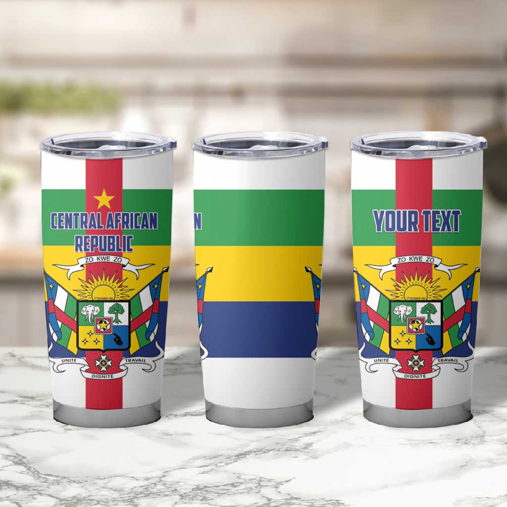 Personalized Central African Republic Tumbler Cup African Zo Kwe Zo