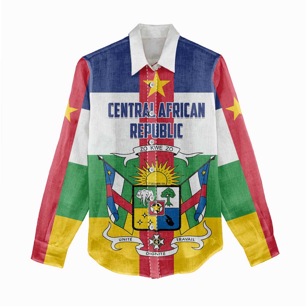 Personalized Central African Republic Women Casual Shirt African Zo Kwe Zo LT01