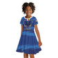 Custom Central African Republic Football Kid Short Sleeve Dress African Come On Les Fauves