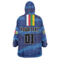 Custom Central African Republic Football KId Wearable Blanket Hoodie African Come On Les Fauves