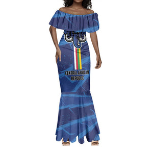 Custom Central African Republic Football Mermaid Dress African Come On Les Fauves