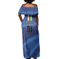 Custom Central African Republic Football Off Shoulder Maxi Dress African Come On Les Fauves