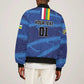 Custom Central African Republic Football Sleeve Zip Bomber Jacket African Come On Les Fauves