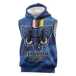 Custom Central African Republic Football Sleeveless Hoodie African Come On Les Fauves - African Pride