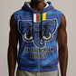 Custom Central African Republic Football Sleeveless Zip Hoodie African Come On Les Fauves - African Pride