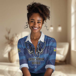 Custom Central African Republic Football Women Casual Shirt African Come On Les Fauves LT01