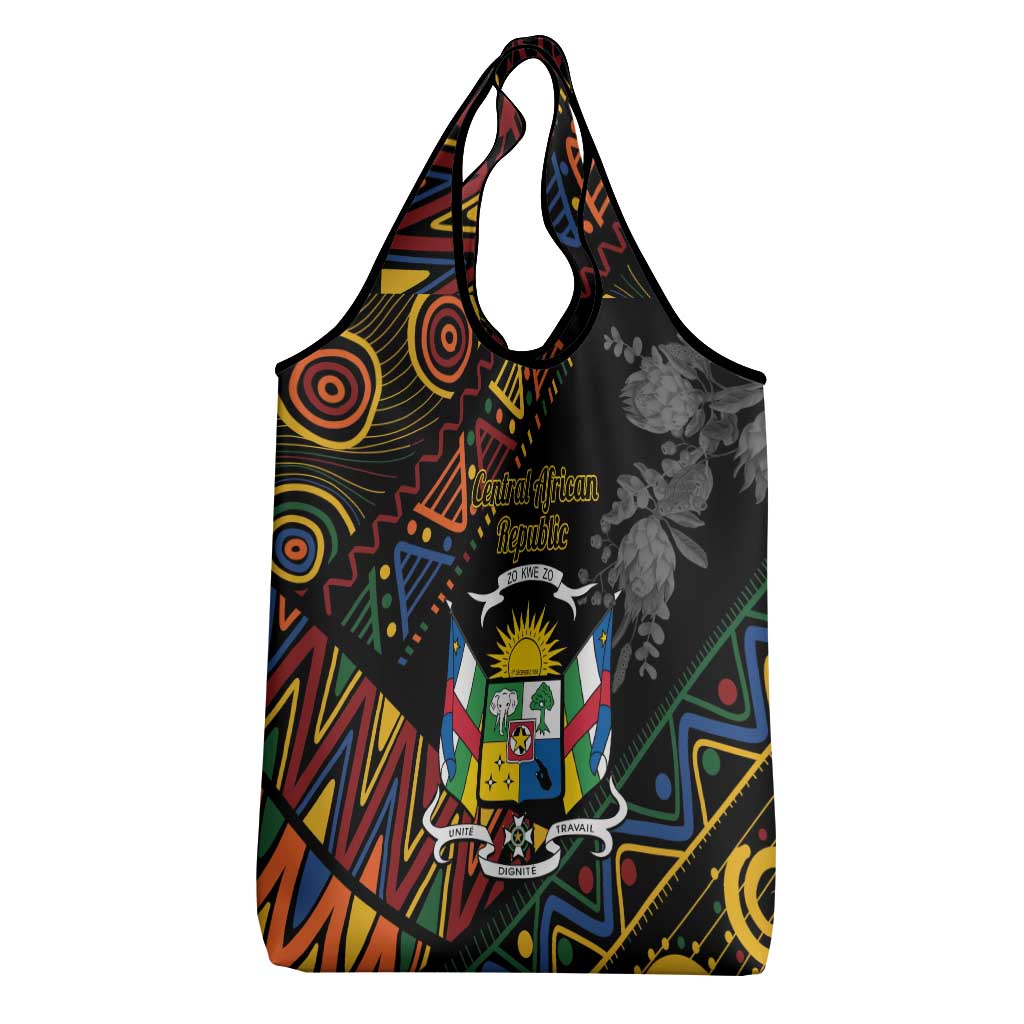 Central African Republic Grocery Bag Protea - African Pattern
