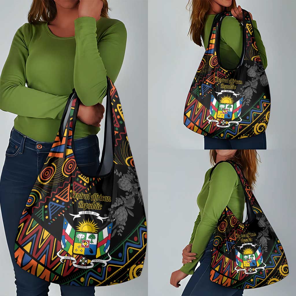 Central African Republic Grocery Bag Protea - African Pattern