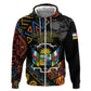 Personalized Central African Republic Hoodie Protea - African Pattern