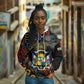 Personalized Central African Republic Hoodie Protea - African Pattern
