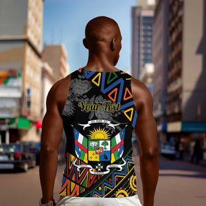 Personalized Central African Republic Men Tank Top Protea - African Pattern