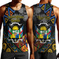 Personalized Central African Republic Men Tank Top Protea - African Pattern