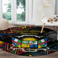 Central African Republic Round Carpet Protea - African Pattern