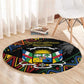 Central African Republic Round Carpet Protea - African Pattern
