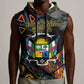Personalized Central African Republic Sleeveless Hoodie Protea - African Pattern - African Pride