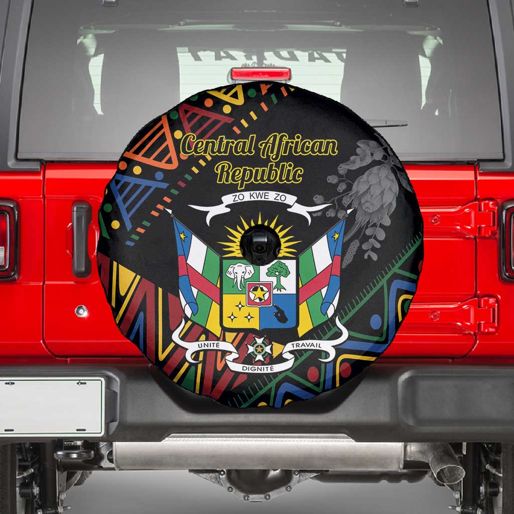 Central African Republic Spare Tire Cover Protea - African Pattern