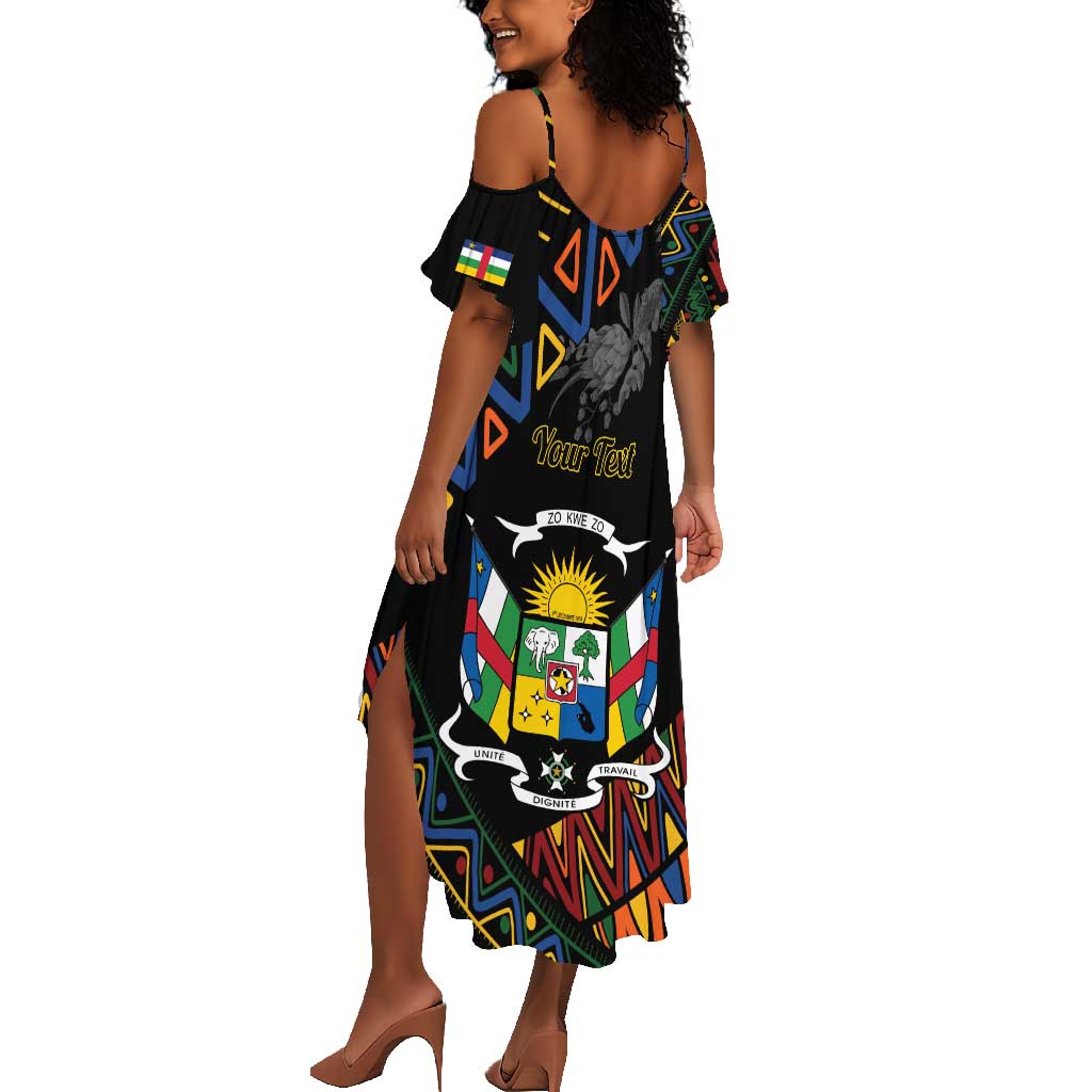 Personalized Central African Republic Summer Maxi Dress Protea - African Pattern