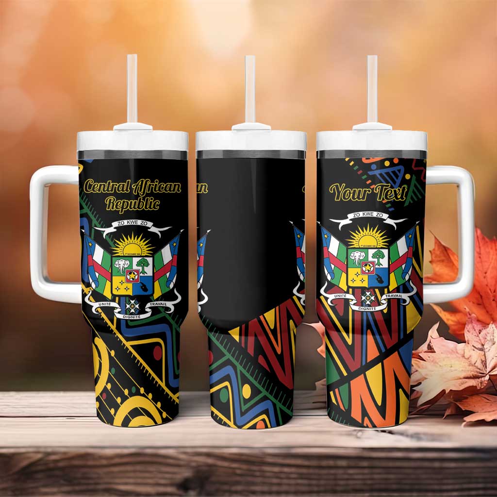 Personalized Central African Republic Tumbler With Handle Protea - African Pattern