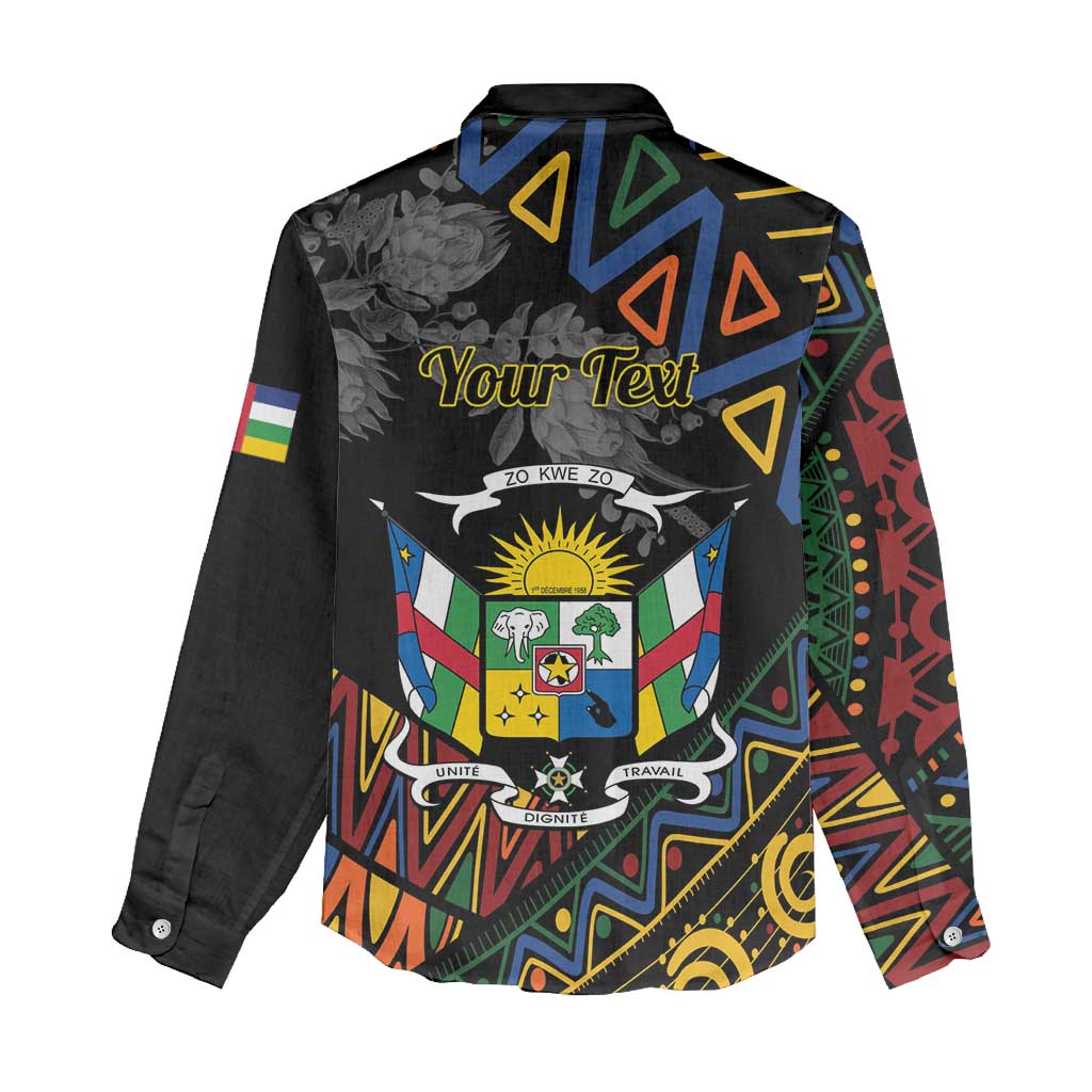 Personalized Central African Republic Women Casual Shirt Protea - African Pattern LT01