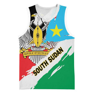 Personalized South Sudan Basketball Jersey East Africa - Grunge Flag Unique - African Pride