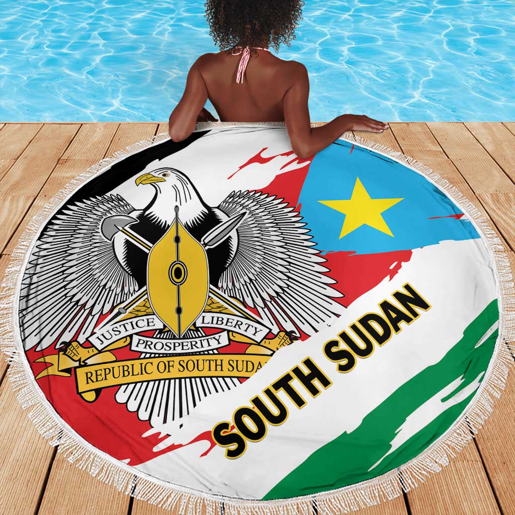 South Sudan Beach Blanket East Africa - Grunge Flag Unique