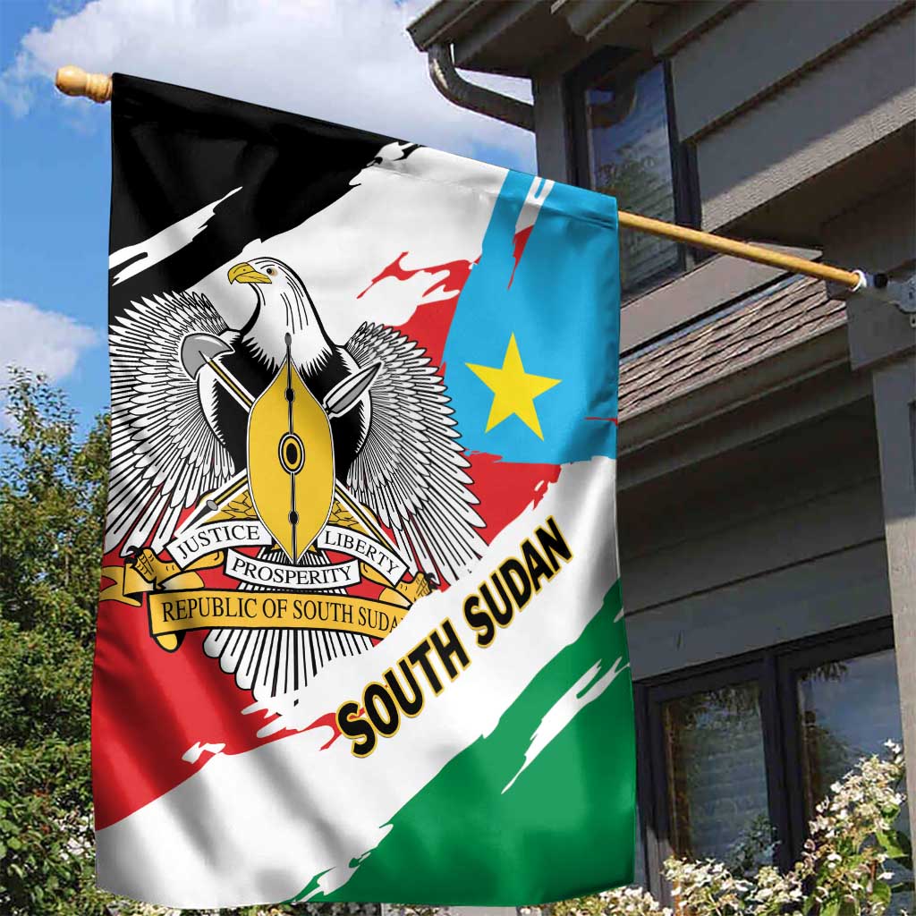 South Sudan Garden Flag East Africa - Grunge Flag Unique