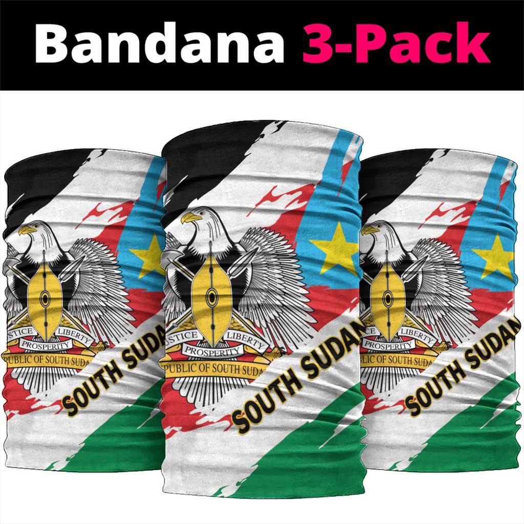 South Sudan Neck Gaiter East Africa - Grunge Flag Unique - African Pride