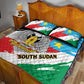 South Sudan Quilt Bed Set East Africa - Grunge Flag Unique