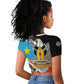 Personalized South Sudan Raglan Cropped T shirt East Africa - Grunge Flag Unique