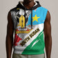 Personalized South Sudan Sleeveless Hoodie East Africa - Grunge Flag Unique - African Pride