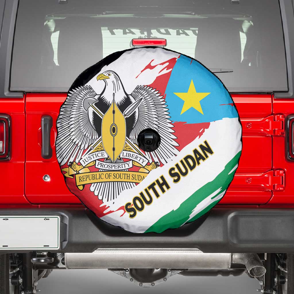 South Sudan Spare Tire Cover East Africa - Grunge Flag Unique