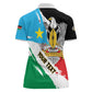Personalized South Sudan Women Polo Shirt East Africa - Grunge Flag Unique