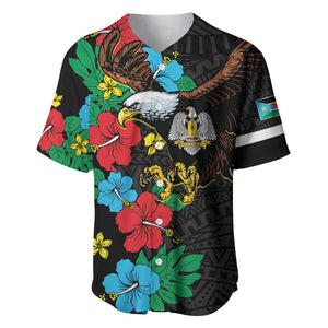 South Sudan Baseball Jersey African Pattern Hibiscus Floral