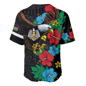 South Sudan Baseball Jersey African Pattern Hibiscus Floral