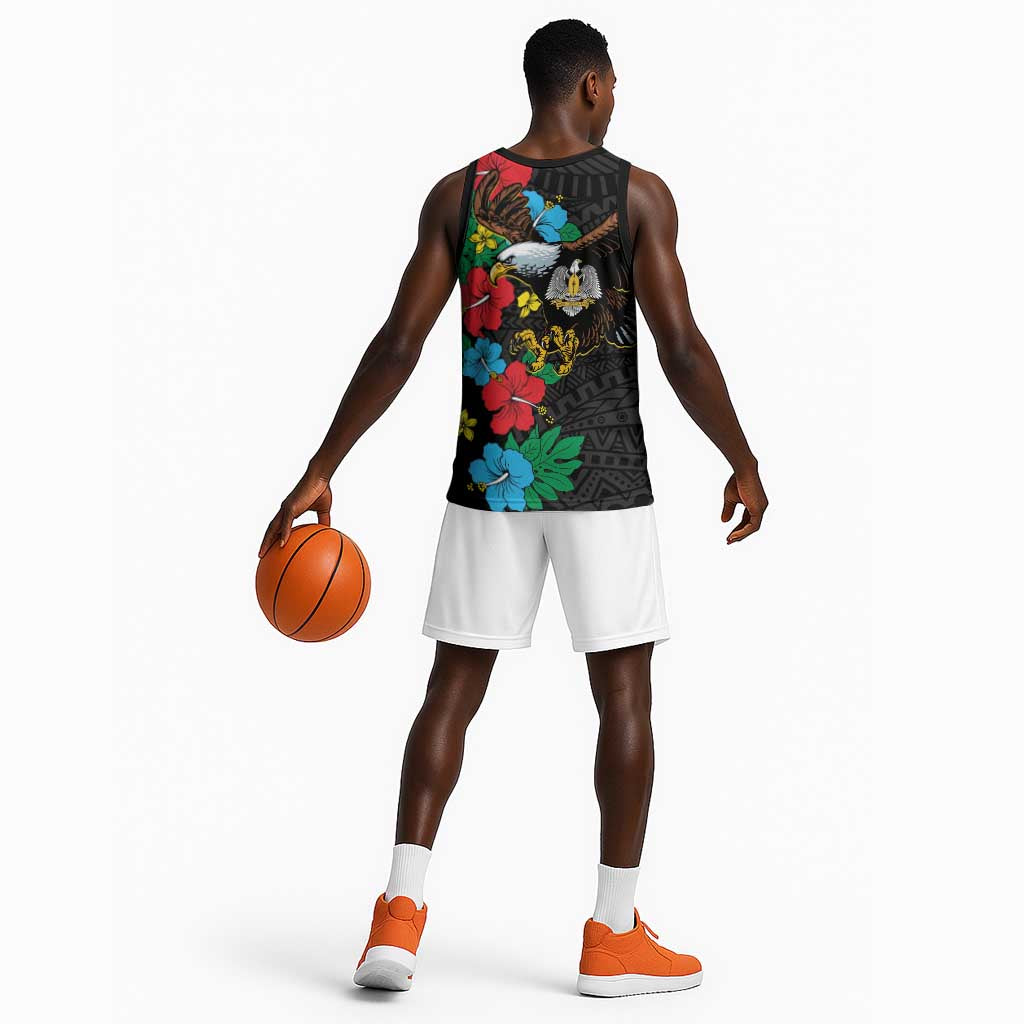 South Sudan Basketball Jersey African Pattern Hibiscus Floral - African Pride