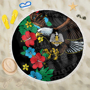 South Sudan Beach Blanket African Pattern Hibiscus Floral