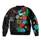 South Sudan Bomber Jacket African Pattern Hibiscus Floral