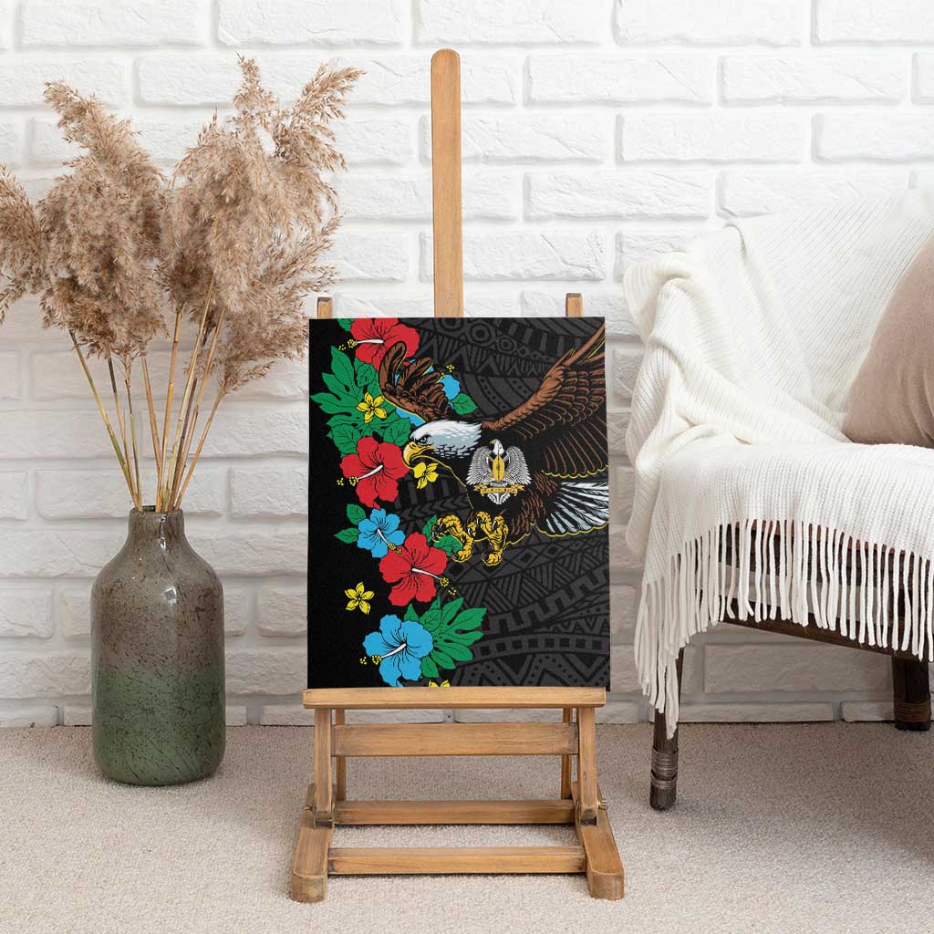 South Sudan Canvas Wall Art African Pattern Hibiscus Floral