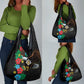 South Sudan Grocery Bag African Pattern Hibiscus Floral