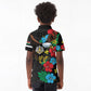 South Sudan Kid Polo Shirt African Pattern Hibiscus Floral