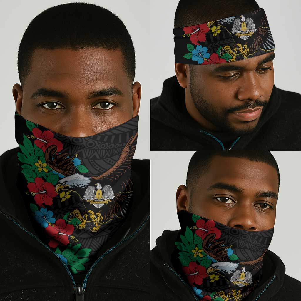 South Sudan Neck Gaiter African Pattern Hibiscus Floral - African Pride