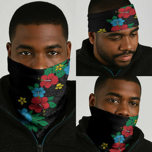 South Sudan Neck Gaiter African Pattern Hibiscus Floral LT01