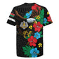 South Sudan Rugby Jersey African Pattern Hibiscus Floral
