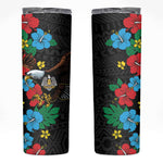 South Sudan Skinny Tumbler African Pattern Hibiscus Floral