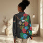 South Sudan Women Casual Shirt African Pattern Hibiscus Floral LT01
